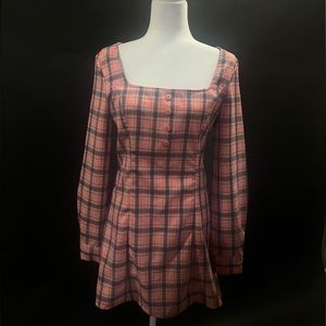 Retro Imspired Plaid Mini Dress